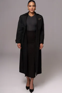 JLUXLABEL Black Phoenix Suede Skirt