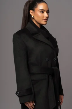 JLUXLABEL Black Rain Or Shine Longline Coat