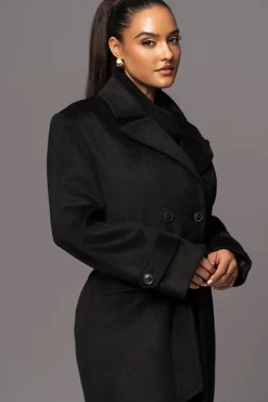 JLUXLABEL Black Rain Or Shine Longline Coat