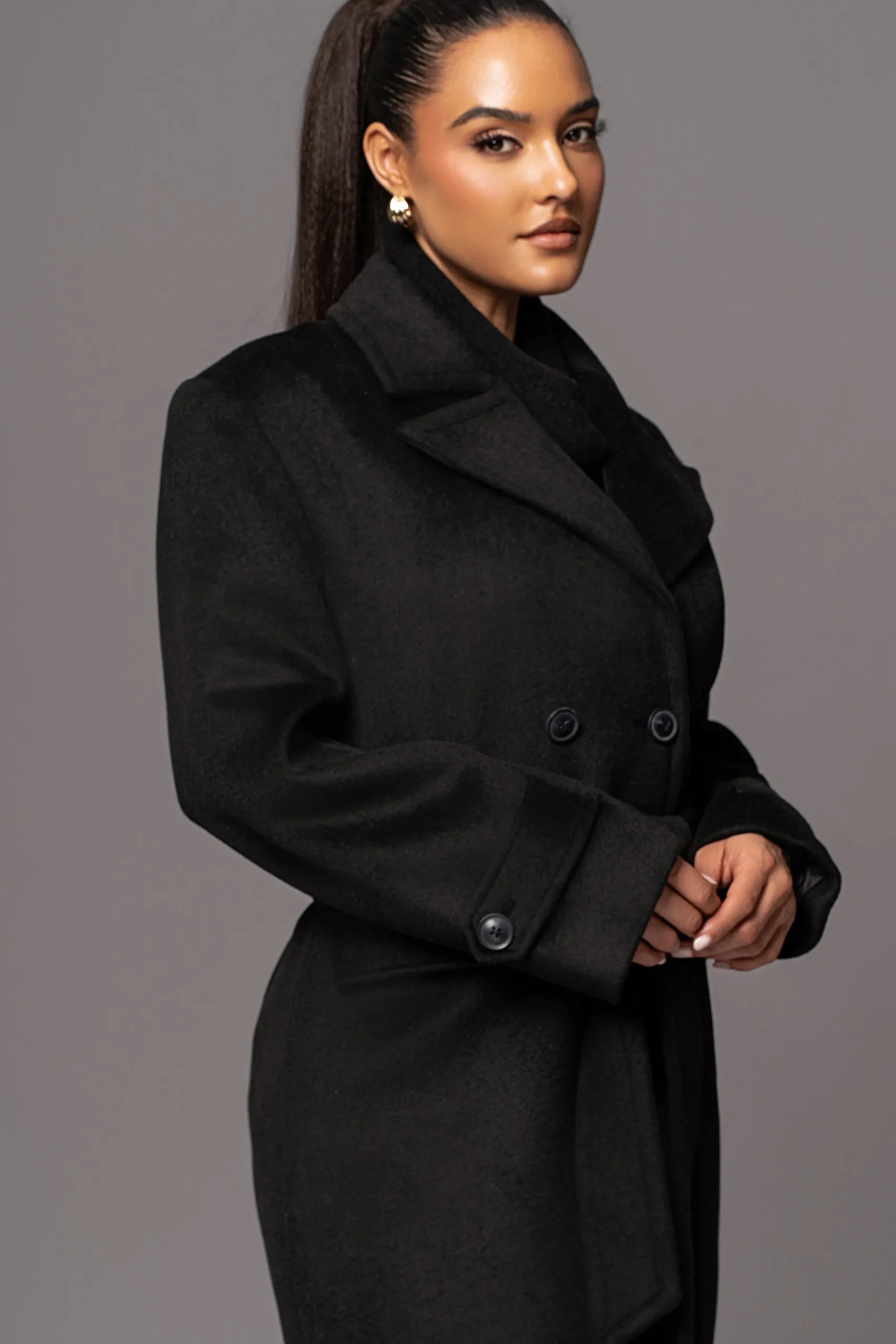 JLUXLABEL Black Rain Or Shine Longline Coat