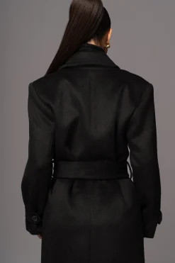 JLUXLABEL Black Rain Or Shine Longline Coat