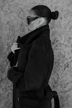 JLUXLABEL Black Rain Or Shine Longline Coat