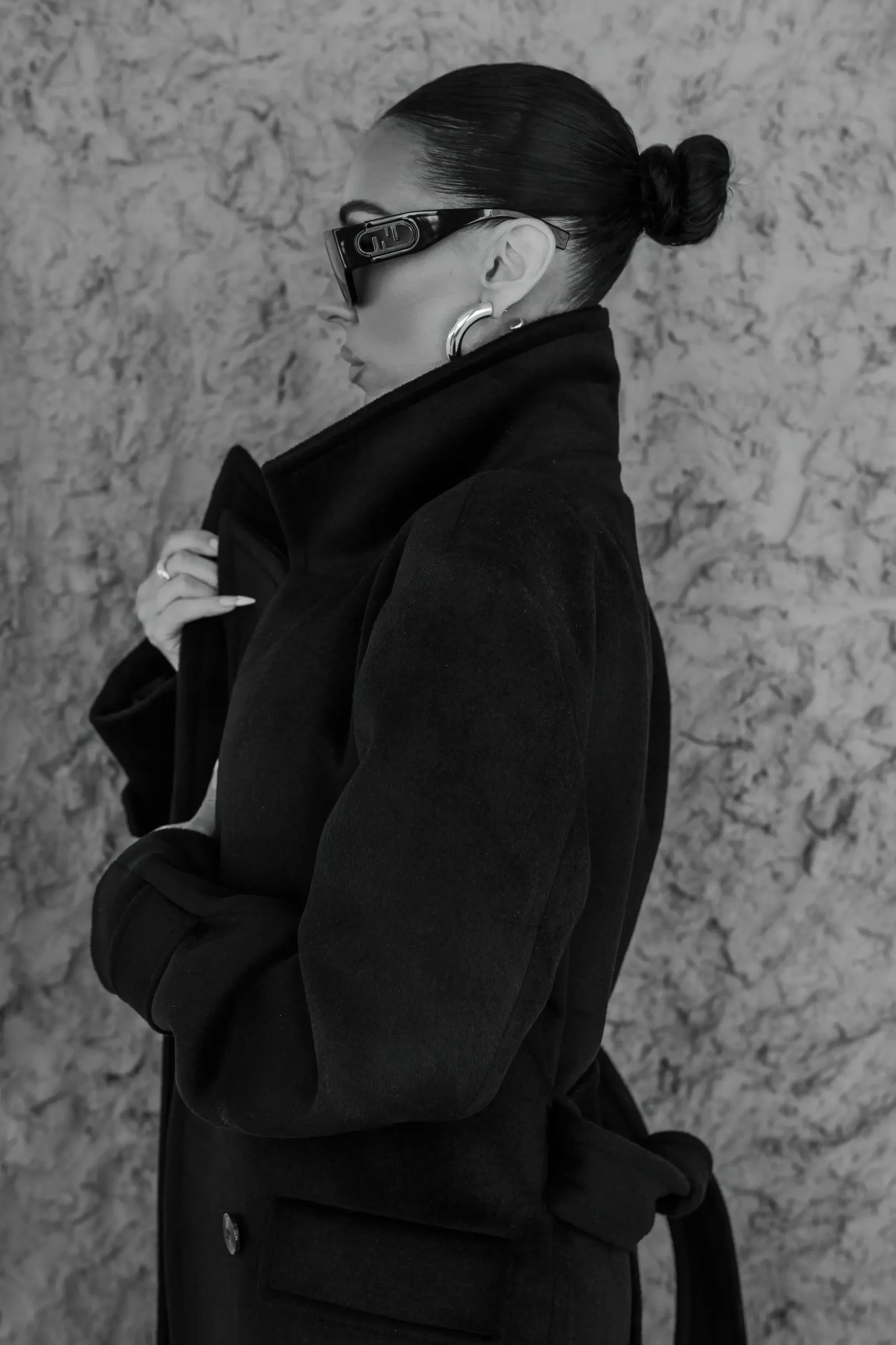 JLUXLABEL Black Rain Or Shine Longline Coat