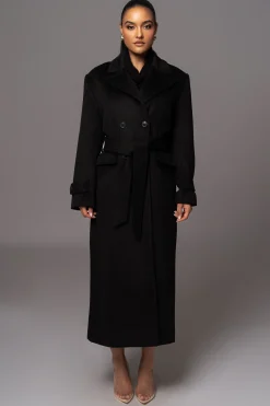 JLUXLABEL Black Rain Or Shine Longline Coat