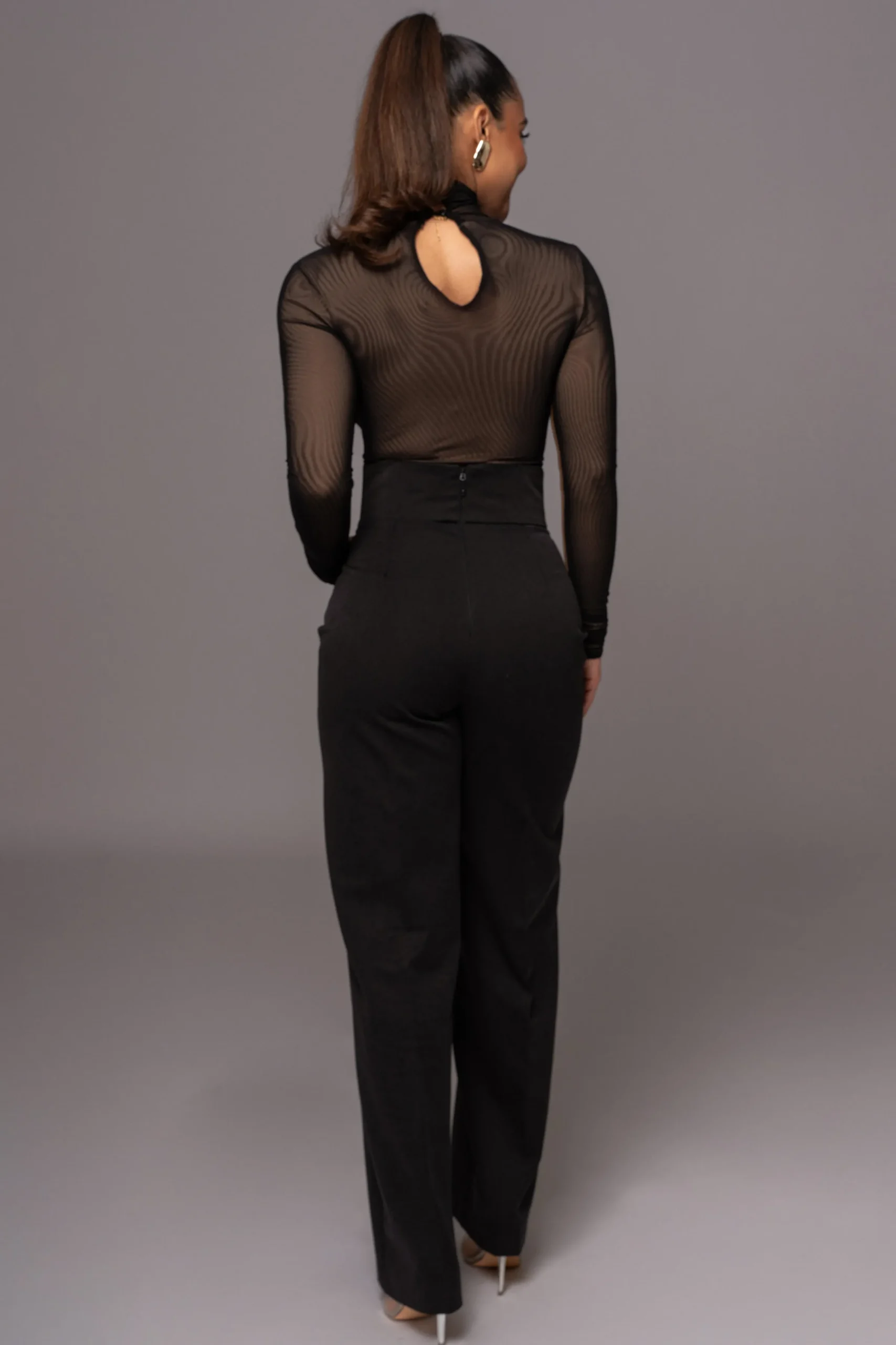 JLUXLABEL Black Santiana Turtleneck Top