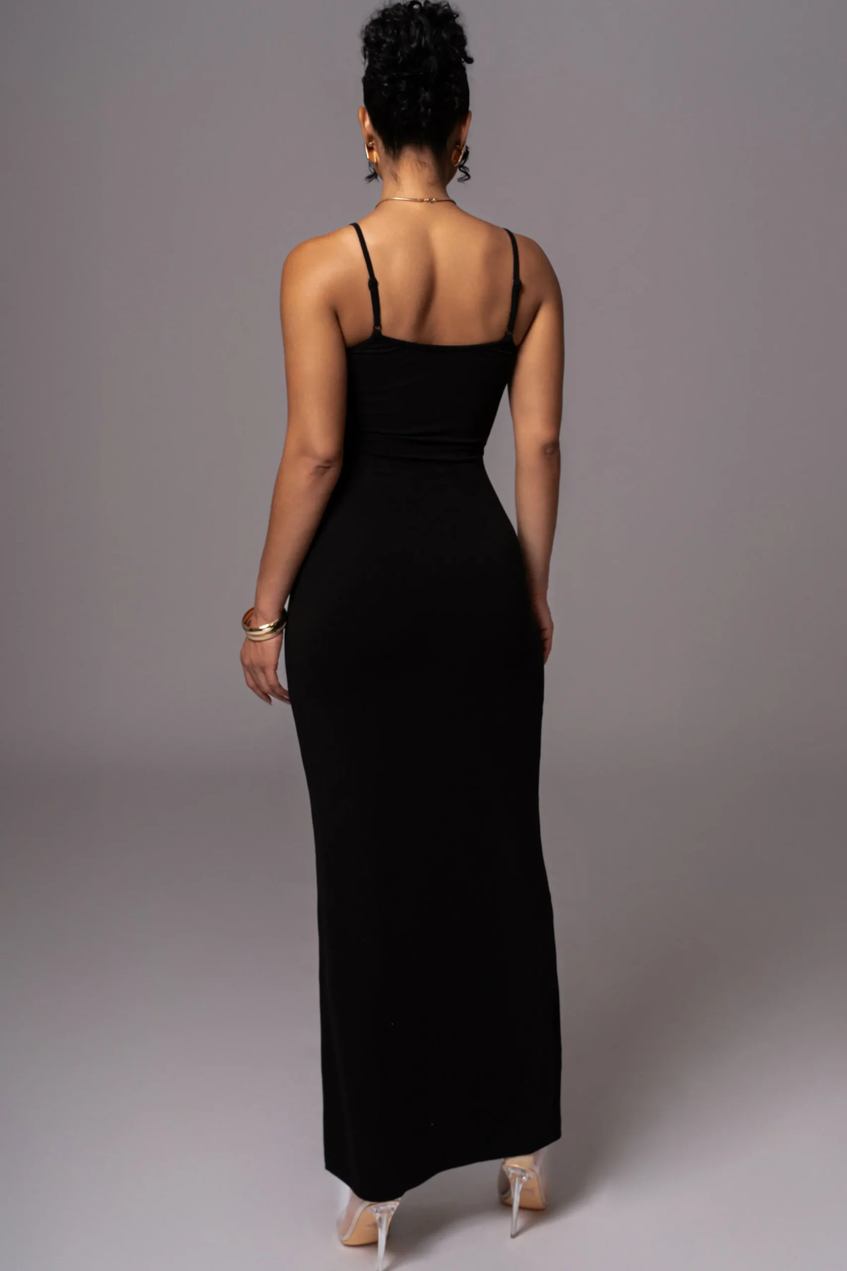 JLUXLABEL Black Smooth Simplicity Maxi Dress