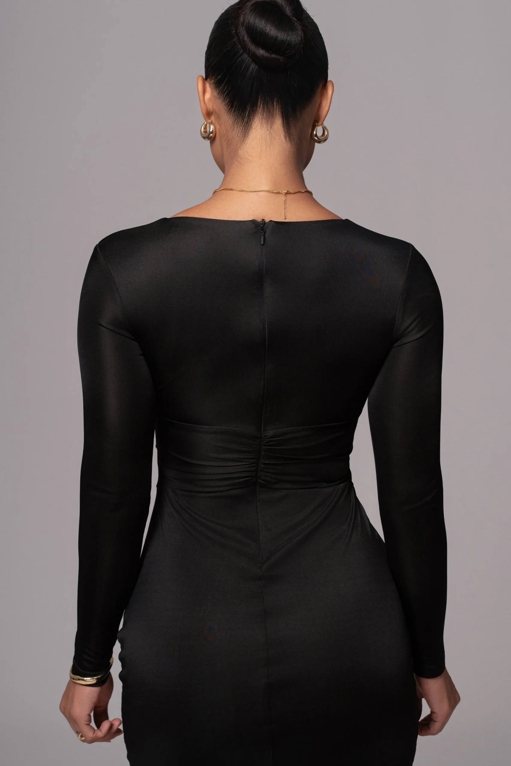 JLUXLABEL Black Soiree Cutout Maxi Dress