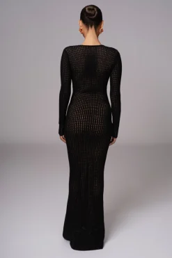 JLUXLABEL Black Sol Sweater Knit Dress