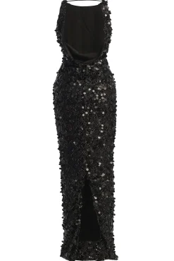 JLUXLABEL Black Sparkling Moments Sequin Maxi Dress