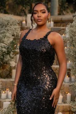 JLUXLABEL Black Sparkling Moments Sequin Maxi Dress