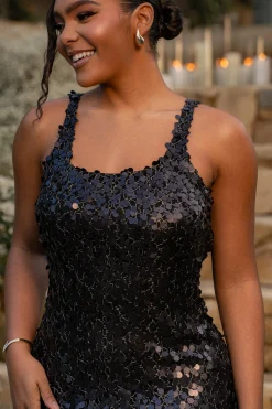 JLUXLABEL Black Sparkling Moments Sequin Maxi Dress