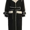 JLUXLABEL Black Suede And Sherpa Reversible Coat