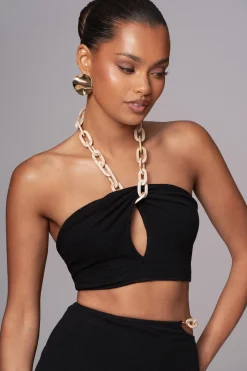 JLUXLABEL Black Summer Horizon Skirt Set
