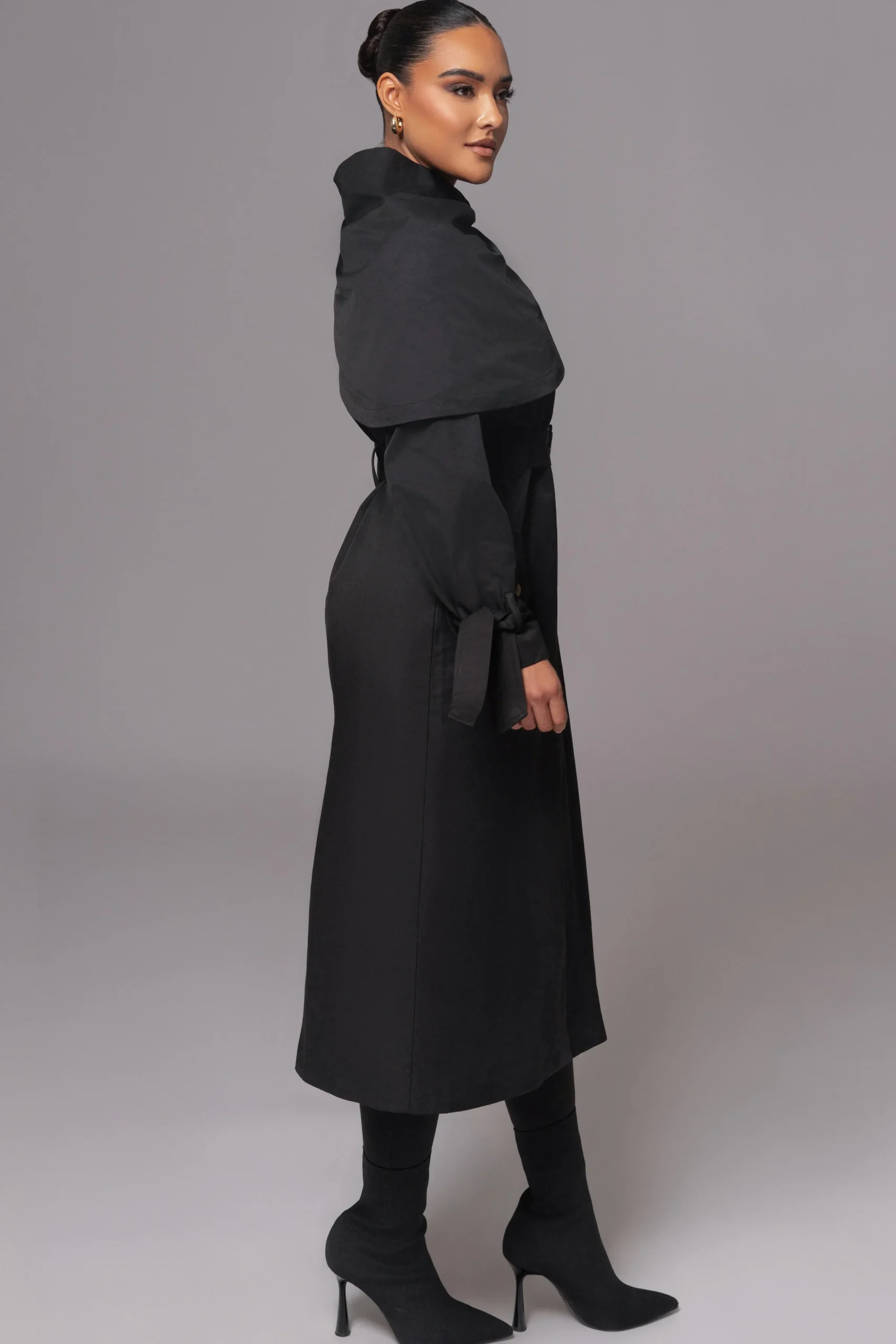 JLUXLABEL Black The Classic Trench Coat