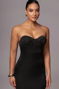 JLUXLABEL Black Twilight Elegance Maxi Dress