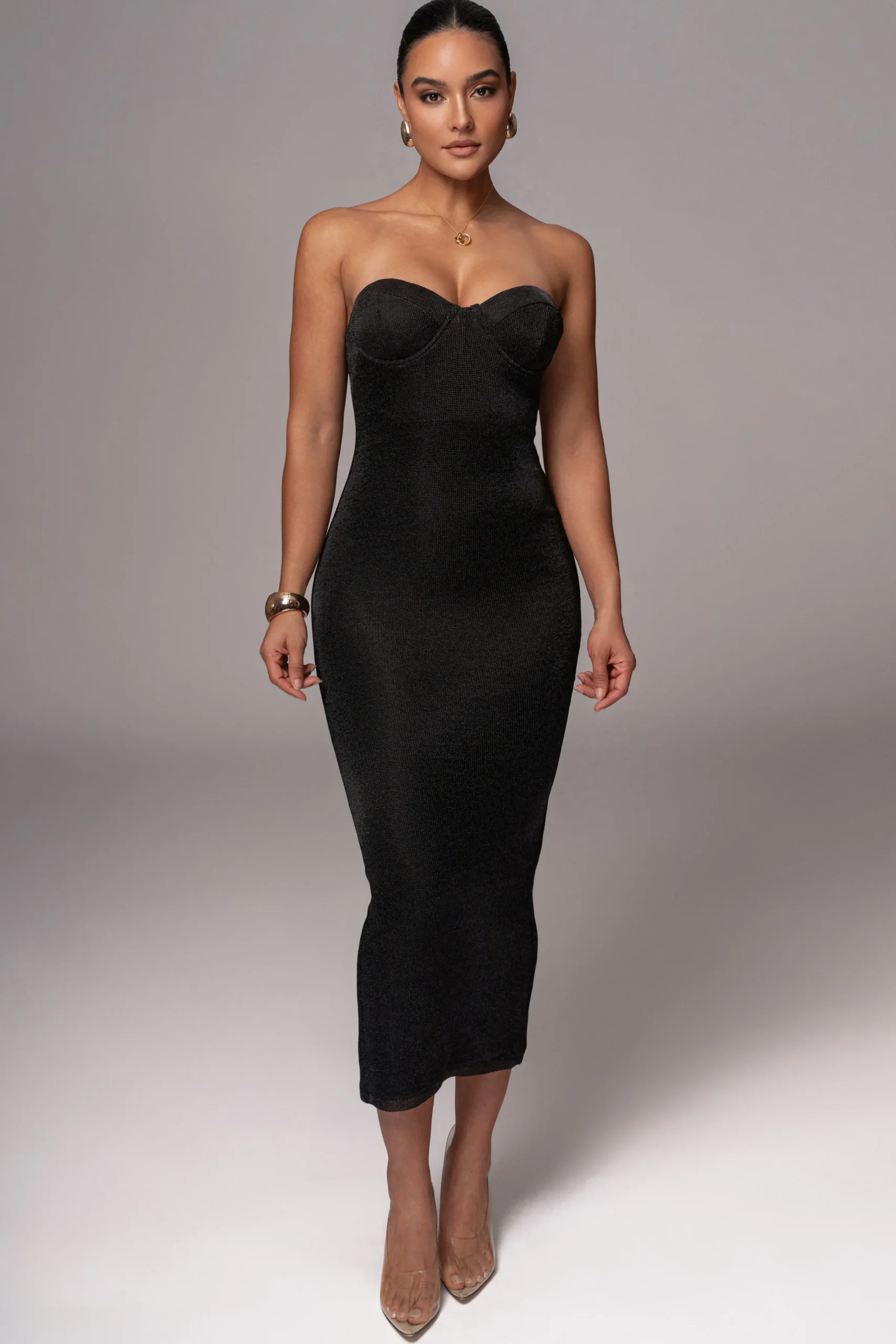 JLUXLABEL Black Twilight Elegance Maxi Dress
