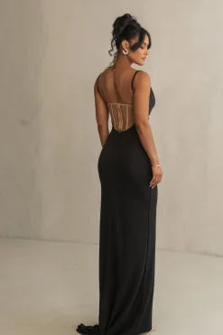 JLUXLABEL Black Until Forever Maxi Dress