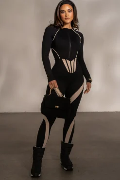 JLUXLABEL Black Valen High Waisted Leggings