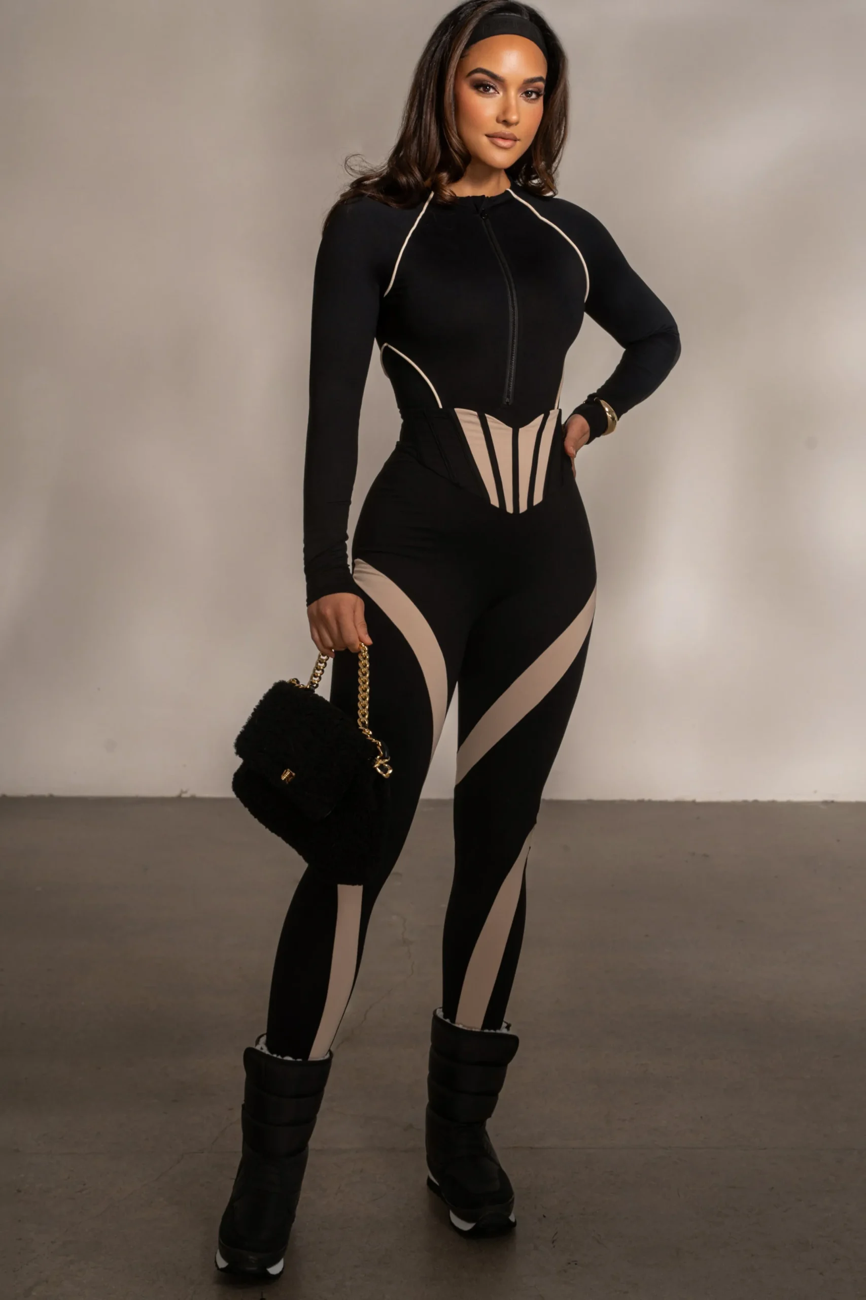 JLUXLABEL Black Valen High Waisted Leggings