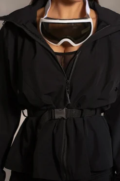 JLUXLABEL Black Willow Belted Jacket