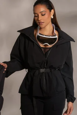JLUXLABEL Black Willow Belted Jacket