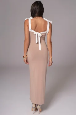 JLUXLABEL Black/Beige Clarice Reversible Maxi Dress