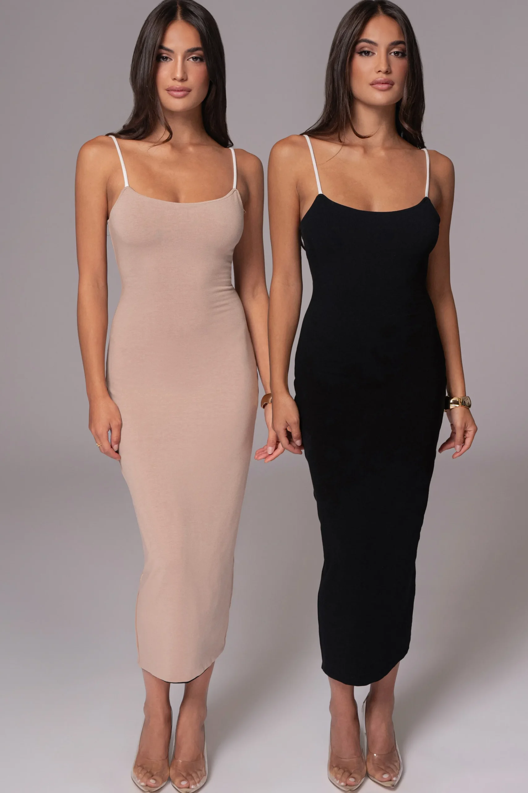 JLUXLABEL Black/Beige Katia Reversible Dress
