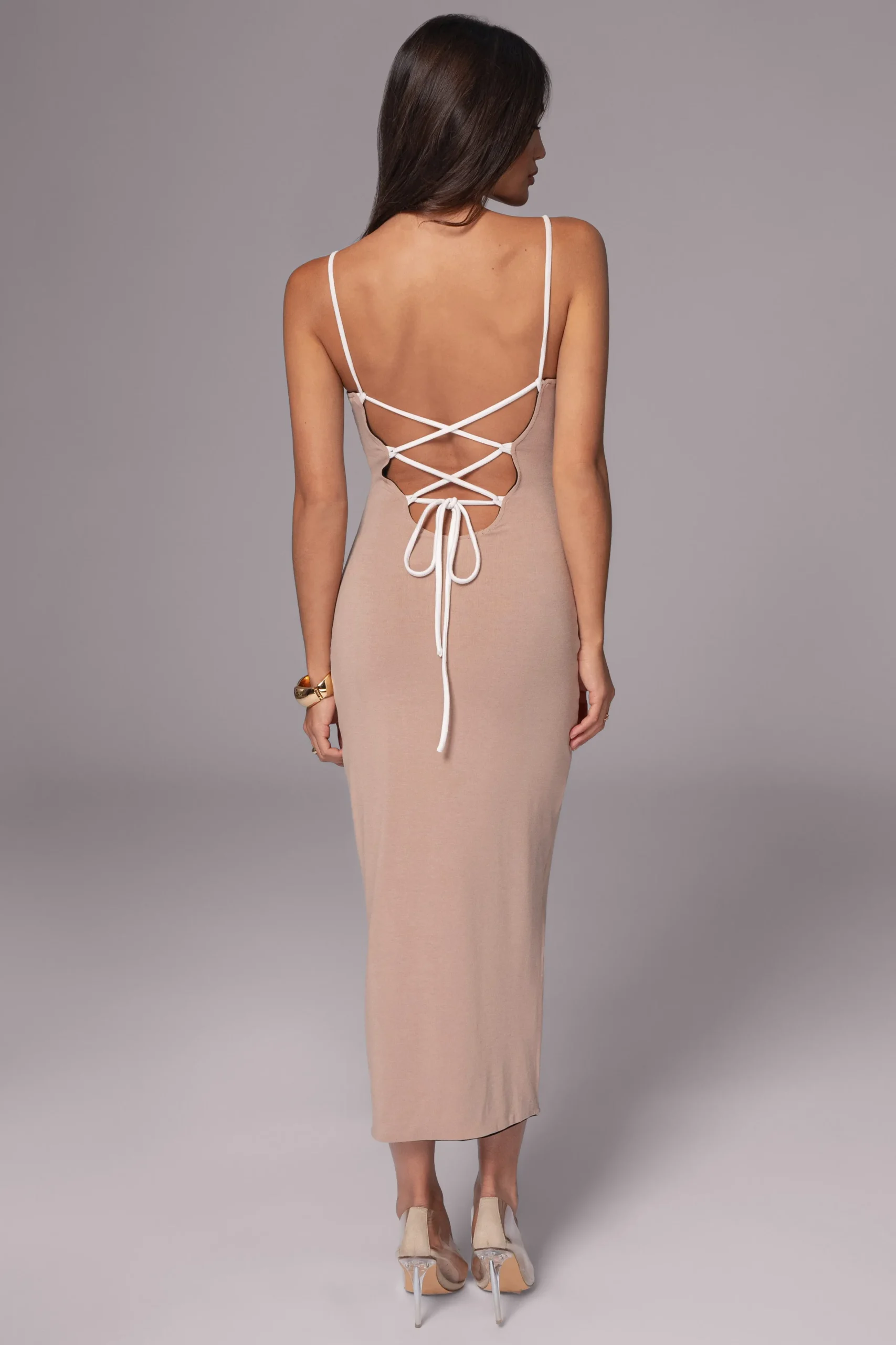 JLUXLABEL Black/Beige Katia Reversible Dress