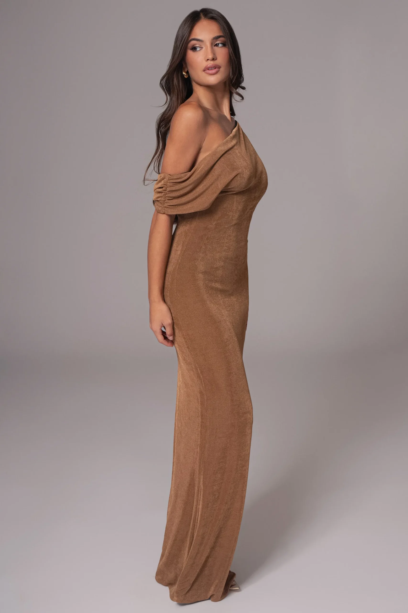 JLUXLABEL Black/Brown Classic Elegance Reversible Maxi Dress