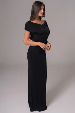 JLUXLABEL Black/Brown Classic Elegance Reversible Maxi Dress