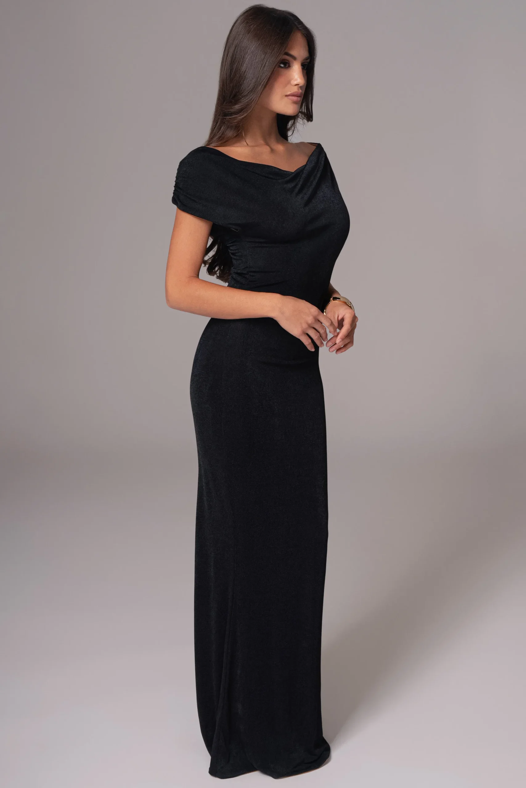 JLUXLABEL Black/Brown Classic Elegance Reversible Maxi Dress