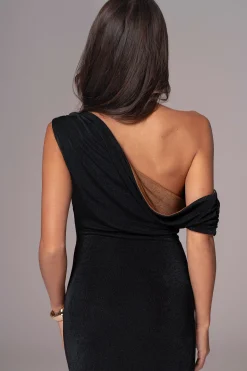 JLUXLABEL Black/Brown Classic Elegance Reversible Maxi Dress
