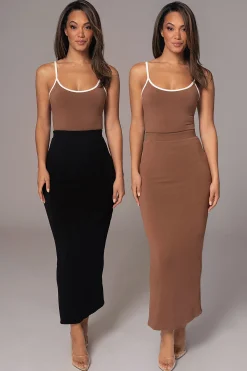 JLUXLABEL Black/Pecan Everyday Reversible Skirt
