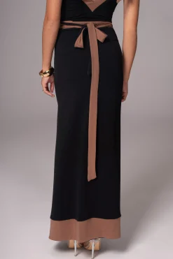 JLUXLABEL Black/Pecan Kamie Reversible Skirt Set
