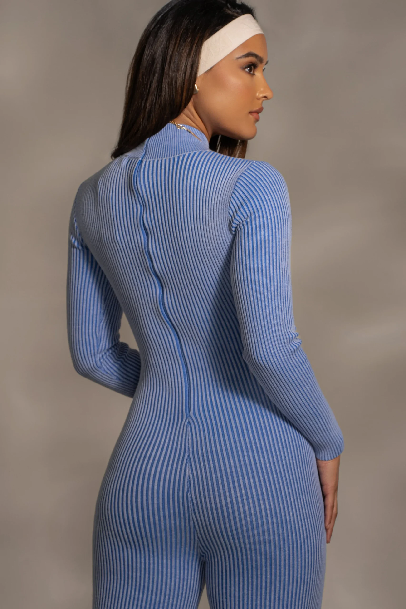 JLUXLABEL Blue In Control Stirrup Jumpsuit