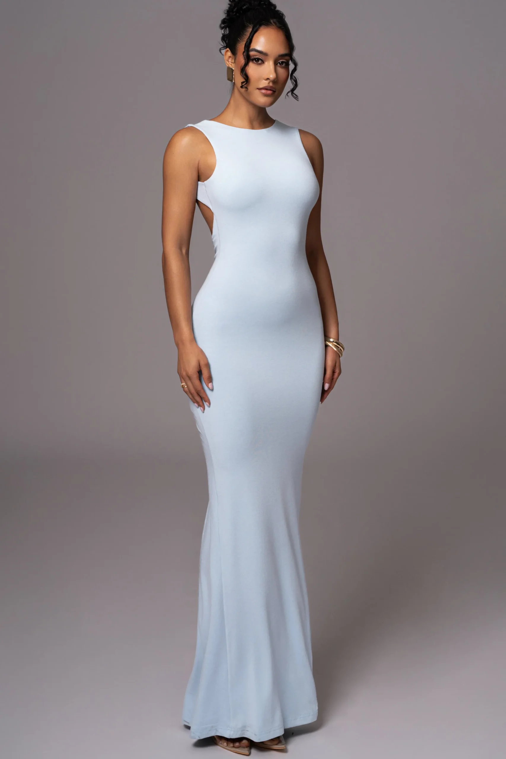 JLUXLABEL Blue JLUXBASIX FRONT AND CENTER MAXI DRESS