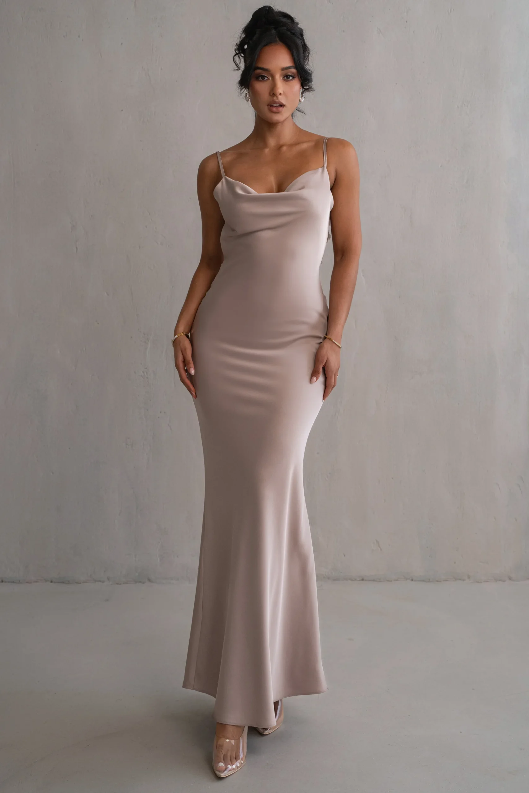 JLUXLABEL Bronze Down The Aisle Satin Gown
