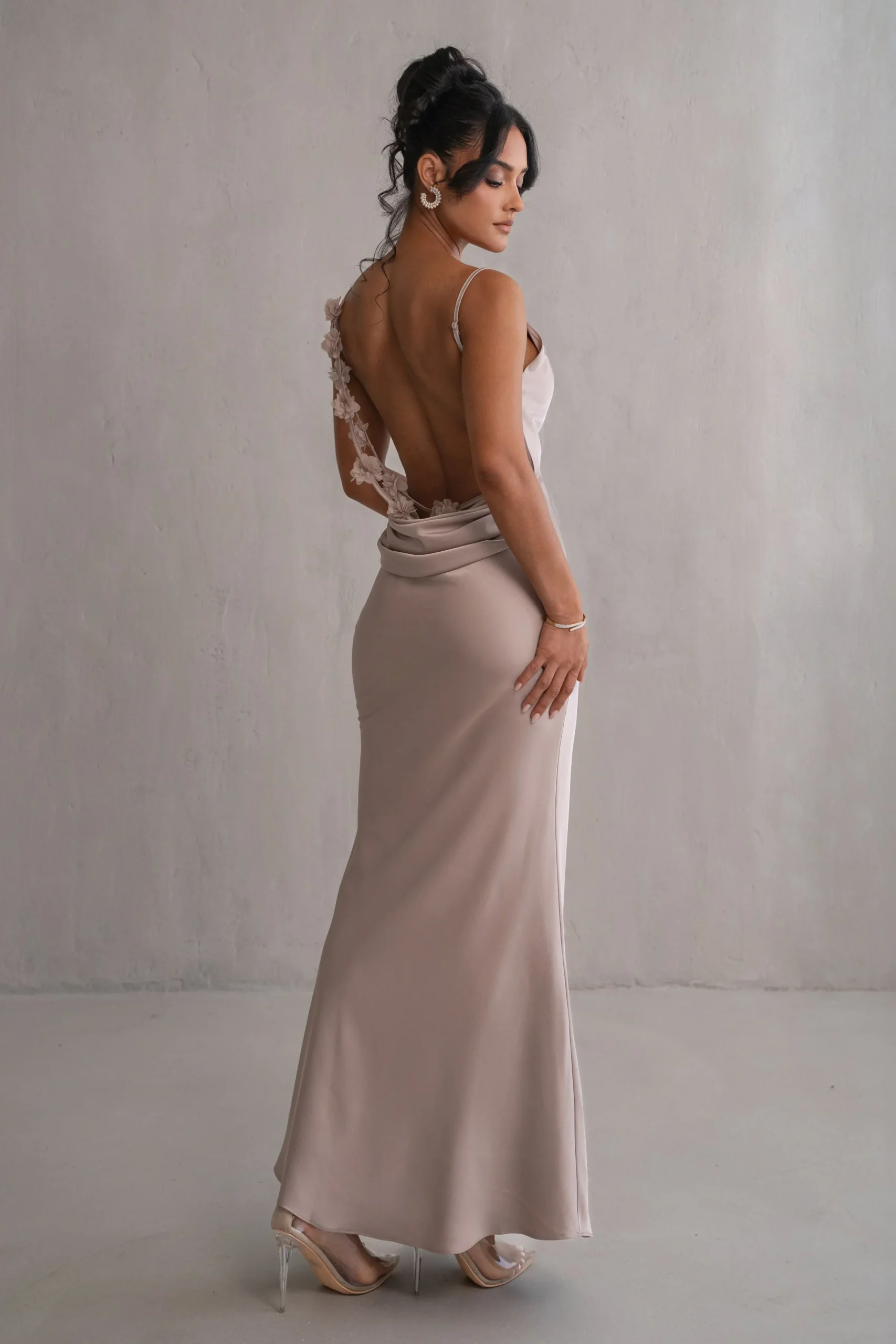 JLUXLABEL Bronze Down The Aisle Satin Gown