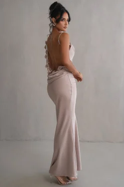 JLUXLABEL Bronze Down The Aisle Satin Gown