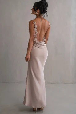 JLUXLABEL Bronze Down The Aisle Satin Gown