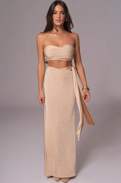 JLUXLABEL Brown/Beige Venus Reversible Skirt Set