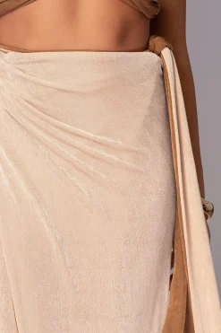 JLUXLABEL Brown/Beige Venus Reversible Skirt Set