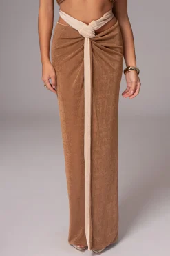 JLUXLABEL Brown/Beige Venus Reversible Skirt Set