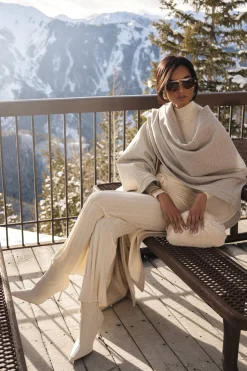 JLUXLABEL Buttercream Darcey Ribbed Pants