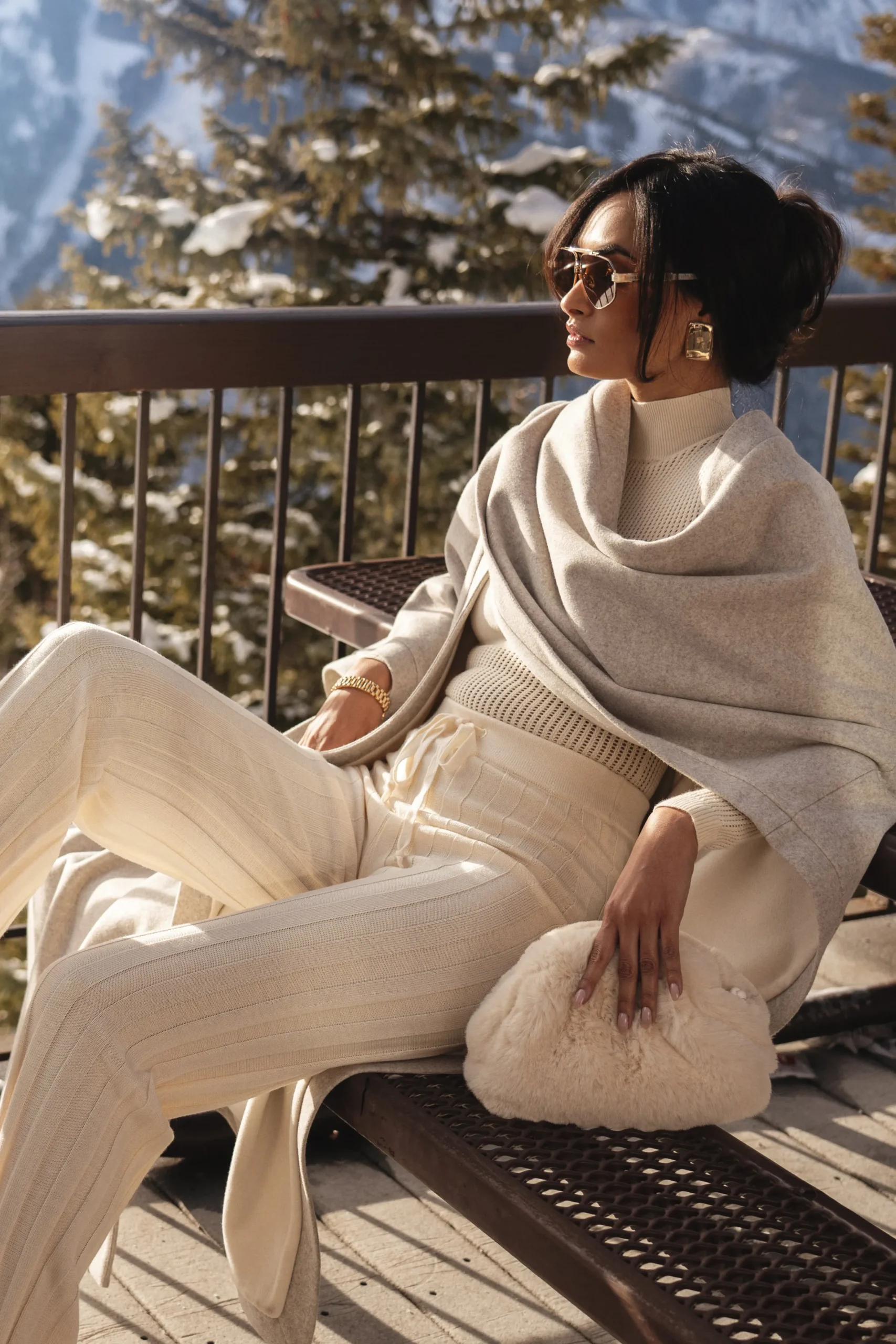 JLUXLABEL Buttercream Darcey Ribbed Pants