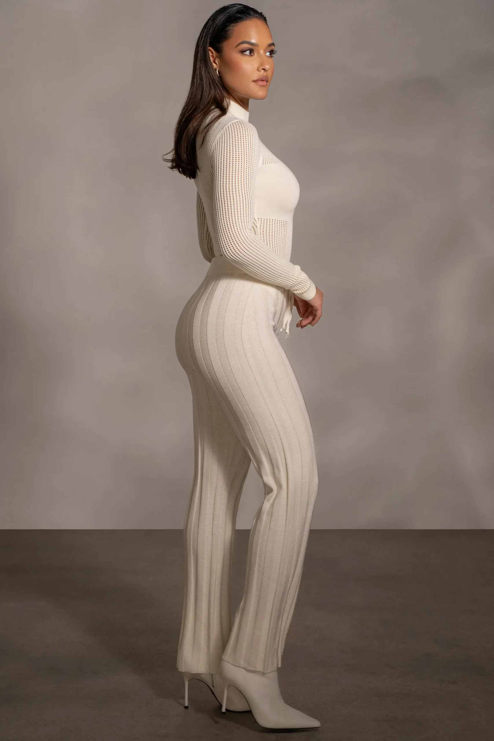 JLUXLABEL Buttercream Darcey Ribbed Pants