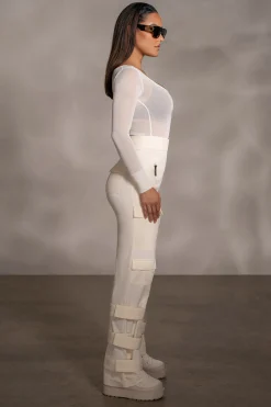 JLUXLABEL Buttercream Nyah Nylon Utility Pants
