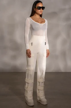 JLUXLABEL Buttercream Nyah Nylon Utility Pants