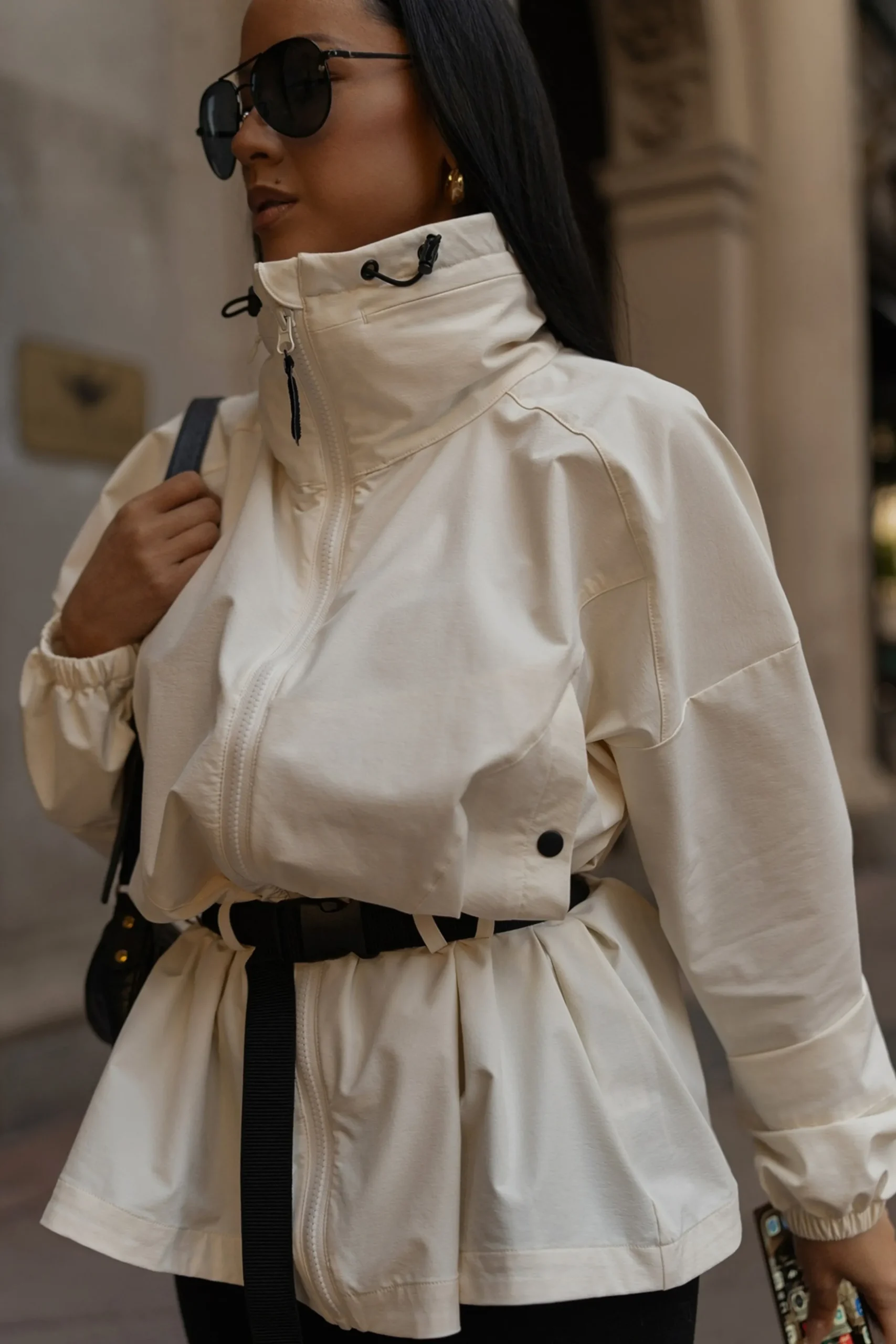 JLUXLABEL Buttercream Willow Belted Jacket