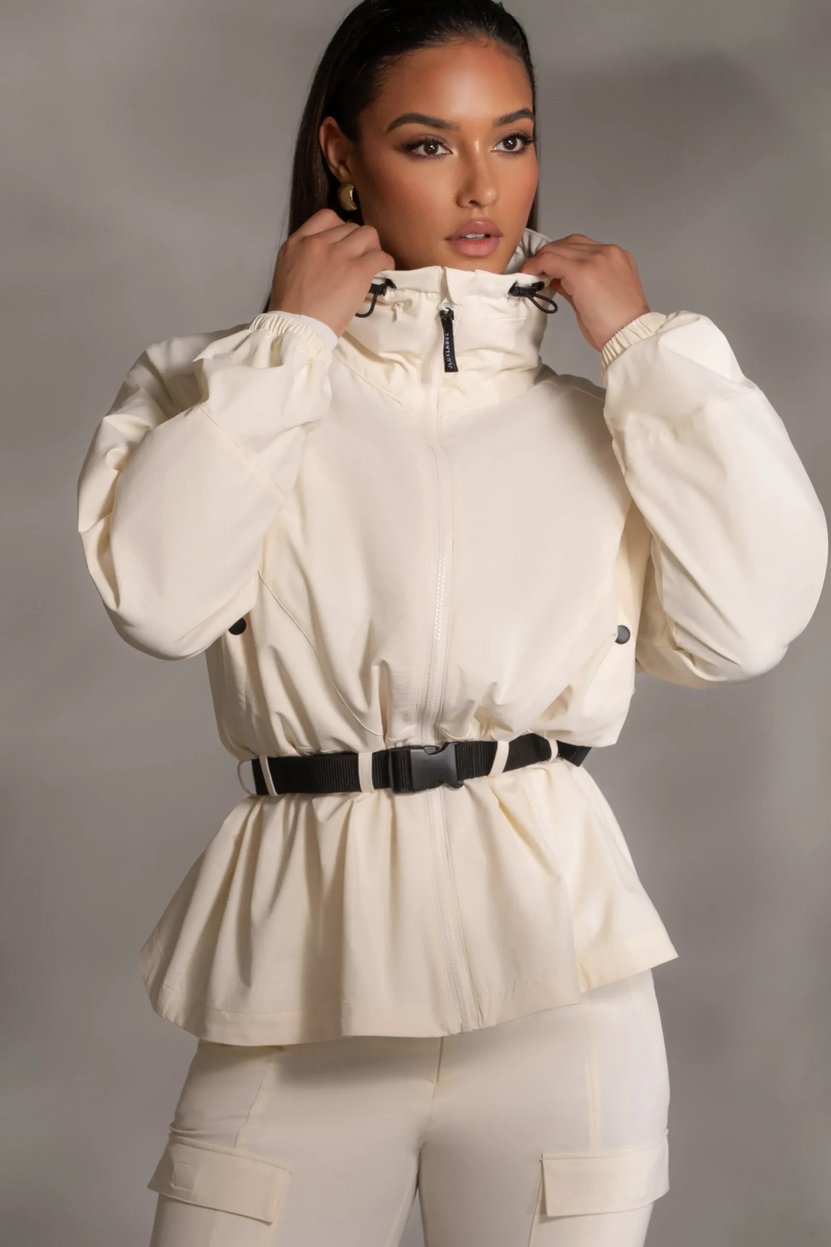 JLUXLABEL Buttercream Willow Belted Jacket